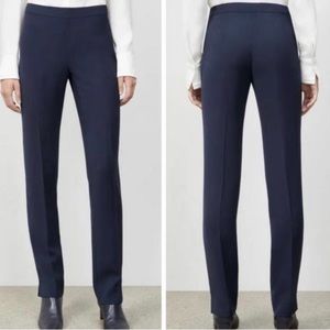 Lafayette 148 Bleeker navy blue trousers pant slacks size 14